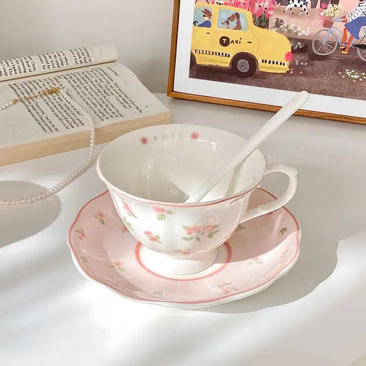 250ML Exquisite European Coffee Cup Ceramic Set Design Sense Small and High End Sense Light Luxury Ins Style Home Mug