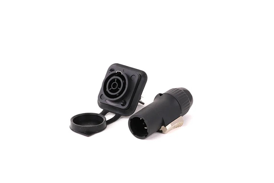 10pcs 3Pins In/Output Waterproof Locking Powercon Male Plug Female Chassis Wire Cable Connectors PA66 Material IP65 Grade
