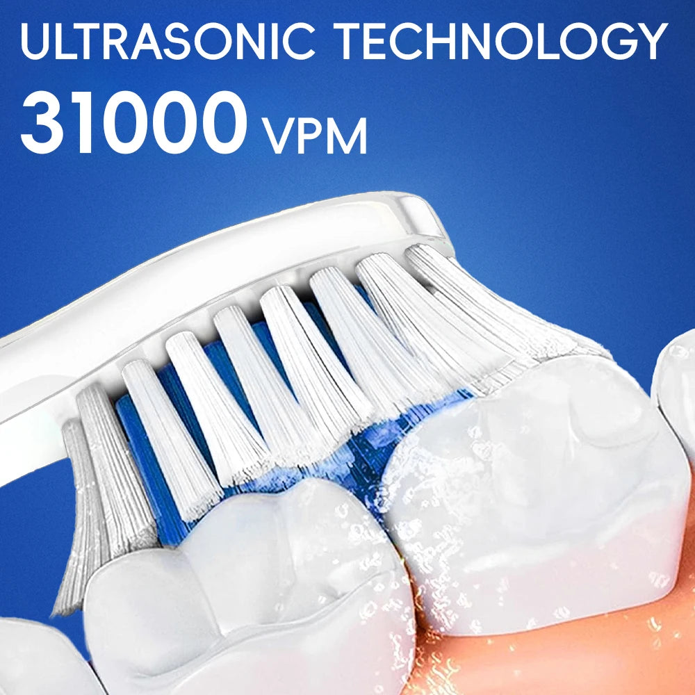 Smart Sonic Care Electric Toothbrush, Rechargeable Acoustic Wave Toothbrushes, Compatible with Philips Sonicare Toothbrush Heads