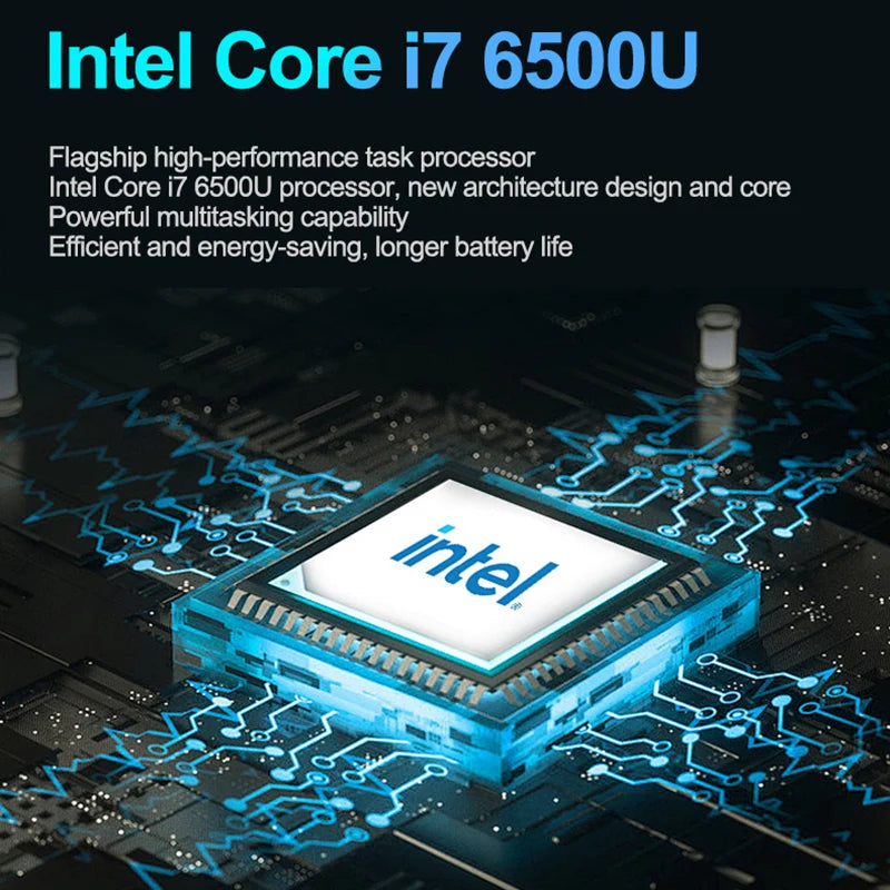 15.6"Ultra Slim Laptop 32GB RAM 2048GB SSD Intel Core i7-6500U Notebook Gamer 1920*1080 Display Office Study Computer Windows 11