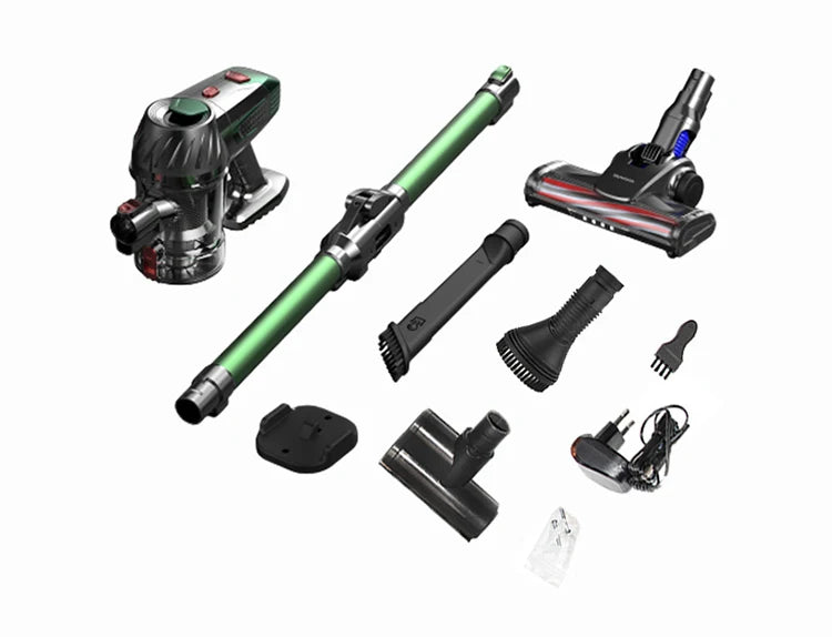 Wireless Portable Handheld Vacuum Cleaner 15kPa Powerful Suction Removable Battery LED Lighting 40min Runtime Home Floor Cleaner