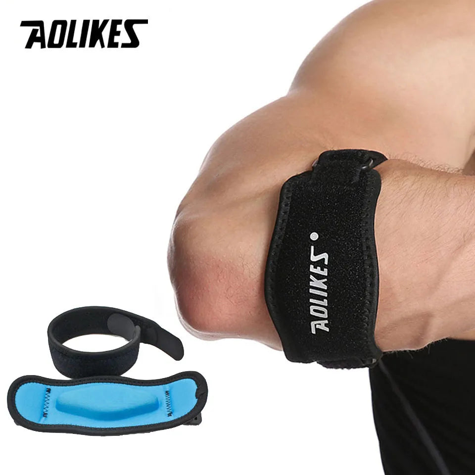 1PCS AOLIKES Adjustable Basketball Badminton Tennis Golf Elbow Support Golfer's Strap Elbow Pads Lateral Pain Syndrome Brace