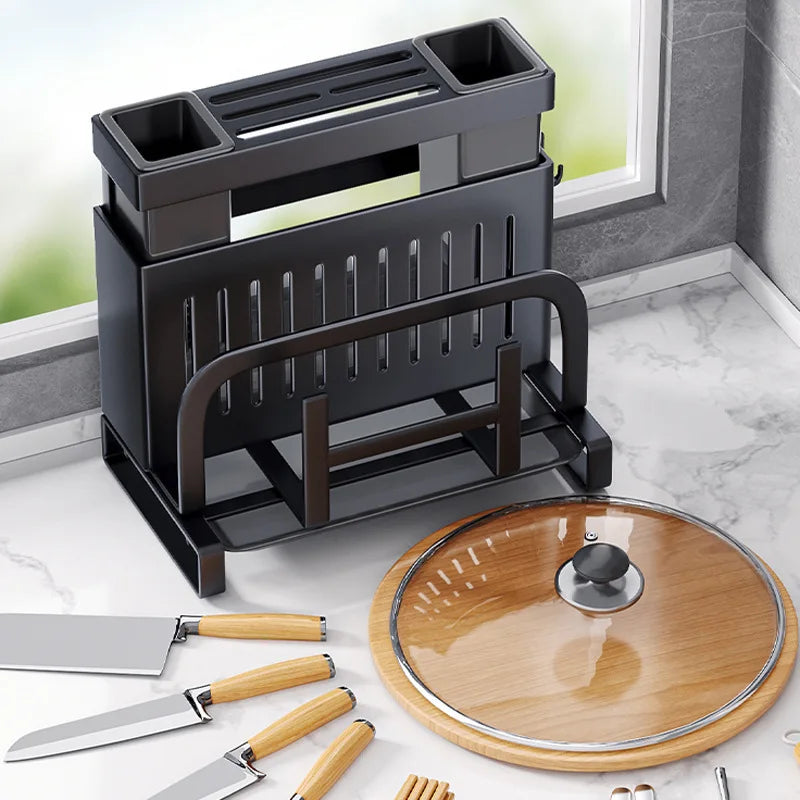 Kitchen Knife Rack Storage Rack for Kitchen Knives, Chopsticks, Cutting Boards, Pot Lids, Cutting Boards, Multifunctional Knives