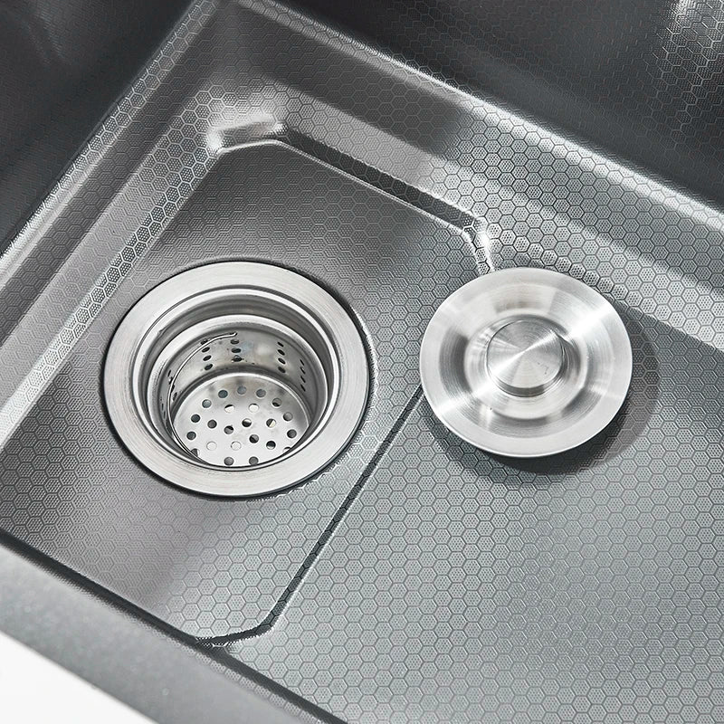 Stainless Steel Kitchen Waterfall Sink Digital Display Large Single Sink Dish Basin Sink With Multifunction Touch Waterfall