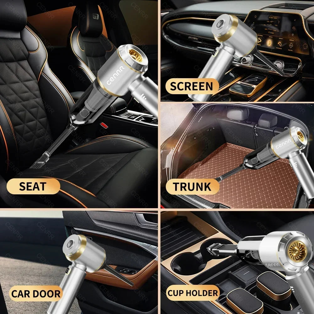CENRR 998000PA Car Vacuum Cleaner Mini Powerful Wireless Handheld Home Appliance Cleaning Machine Portable Car Vacuum Cleaner
