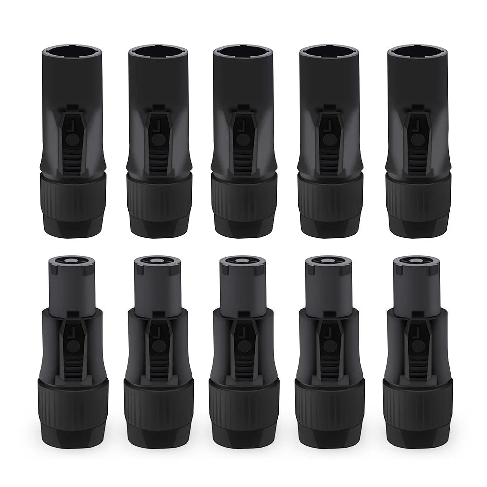 10pcs New IP65 Waterproof Locking PowerCon Chassis Connectors NAC3MPX or NAC3MX-W + NAC3FPX + Powercon True Connector NAC3FX-W
