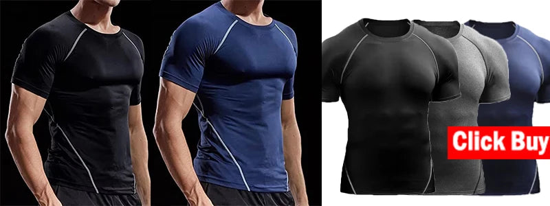 Summer Men Running T Shirt Sportswear Male Elastic T-shirt Gym Fitness Tops Tee Athletic Tights Sport Compression T Shirt Men