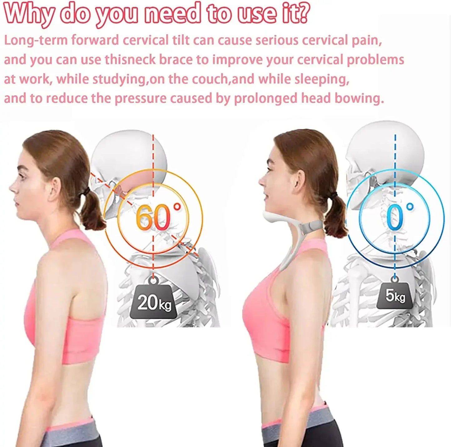 Cervical Collar, Neck Support, Forward Head Posture, Long Sitting, Neck Traction, Correct Sitting Posture, Neck Support