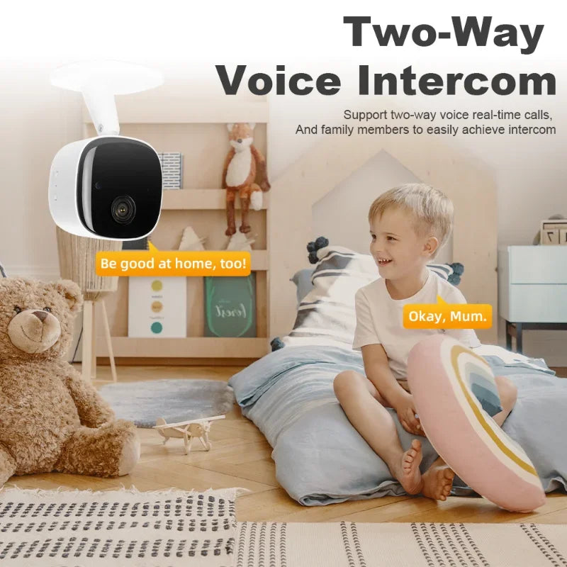 4K Security Camera WiFi Monitor 2-way Audio Infrared Night Vision Motion Detect Home Surveillance Multi-Share View 2025 New