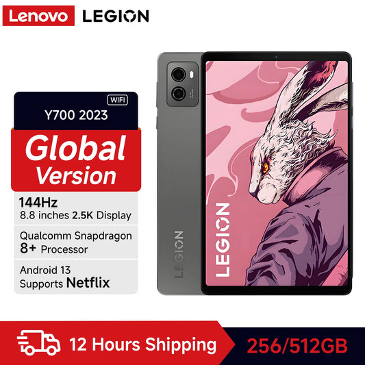 Original Lenovo LEGION Y700 2023 8.8 Inch Snapdragon 8+ ZUI15 16G 512G 12G 256G WIFI Dual-type-C Interface Gaming Tablet