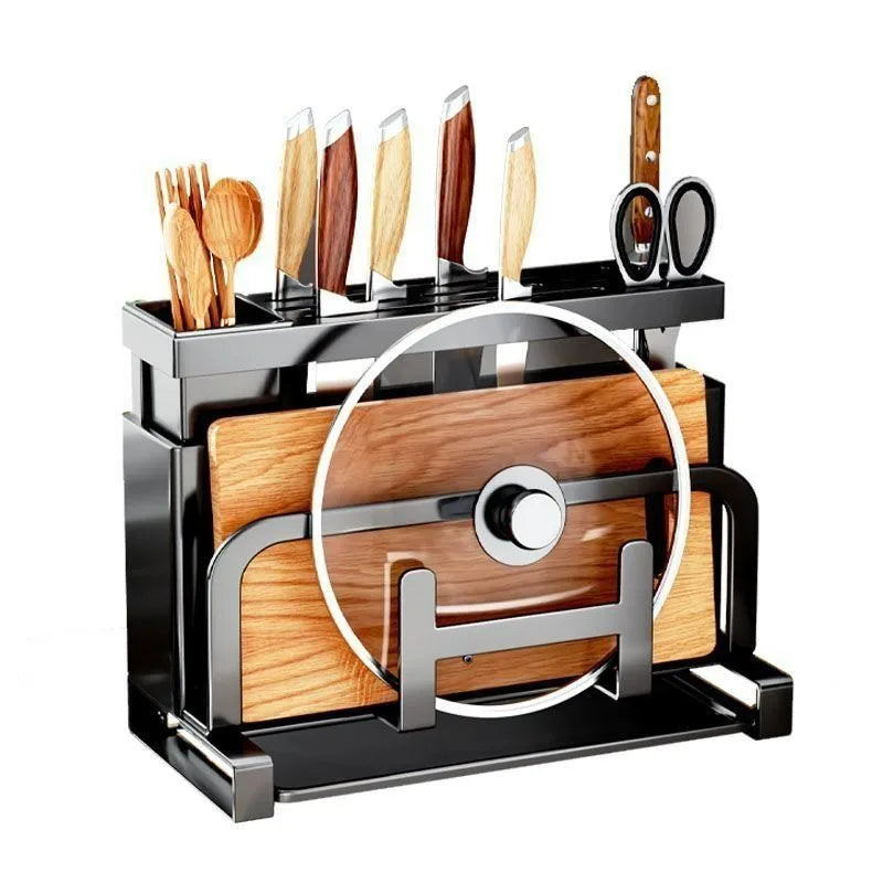 Kitchen Knife Rack Storage Rack for Kitchen Knives, Chopsticks, Cutting Boards, Pot Lids, Cutting Boards, Multifunctional Knives
