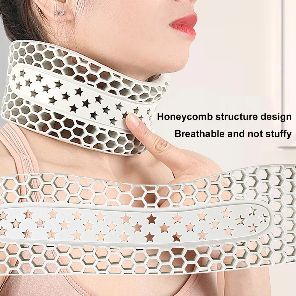 Soft Silicone Neck Support Adjustable Neck Support Cervical Neck Protector for Sleep Relief Neck Pain Breathable Neck Support