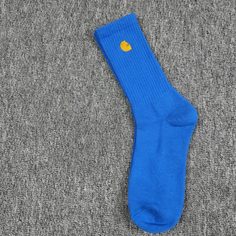 men's cotton 1 pair of shock-absorbing thick sports socks, white, black, gray, street skateboarding, basketball socks