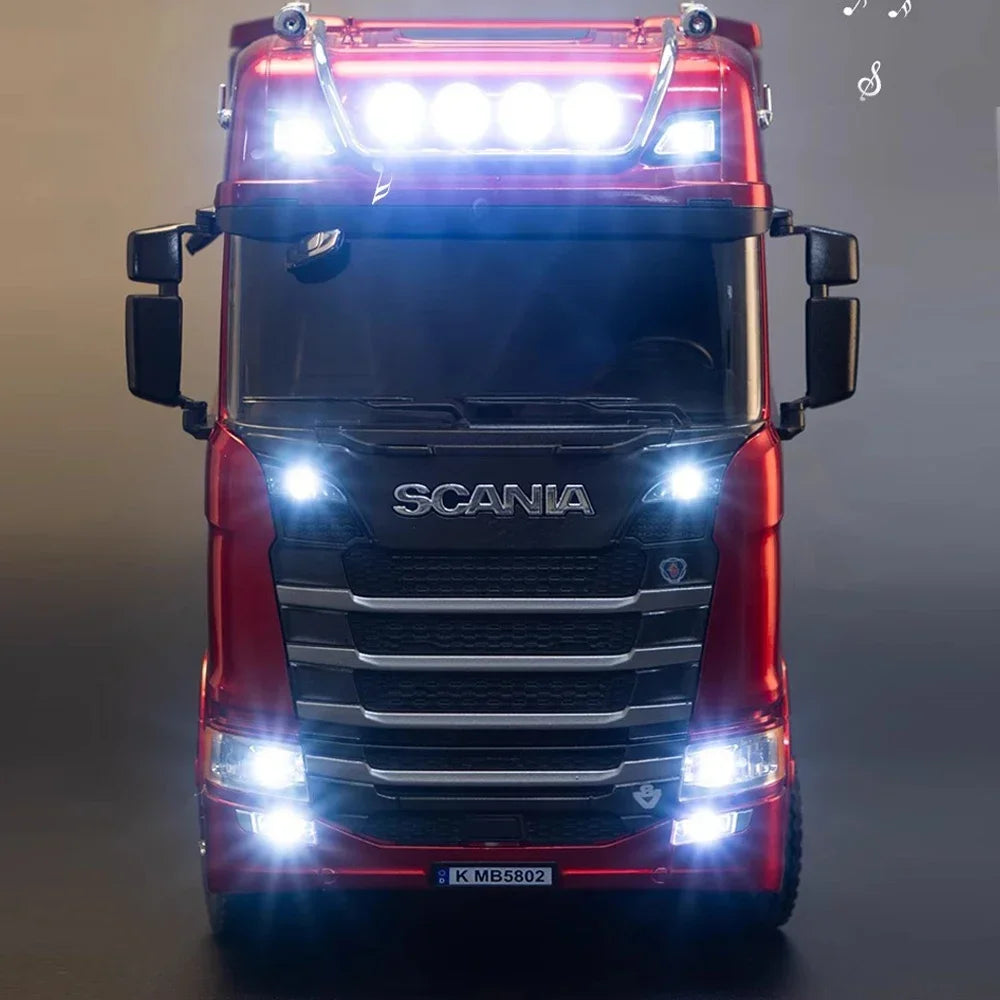 HUINA 1501 770S Scania Alloy Tractor 19CH RC Truck 1/18 2.4G remote control Engineering Trailer Truck with Light and Sound Toys