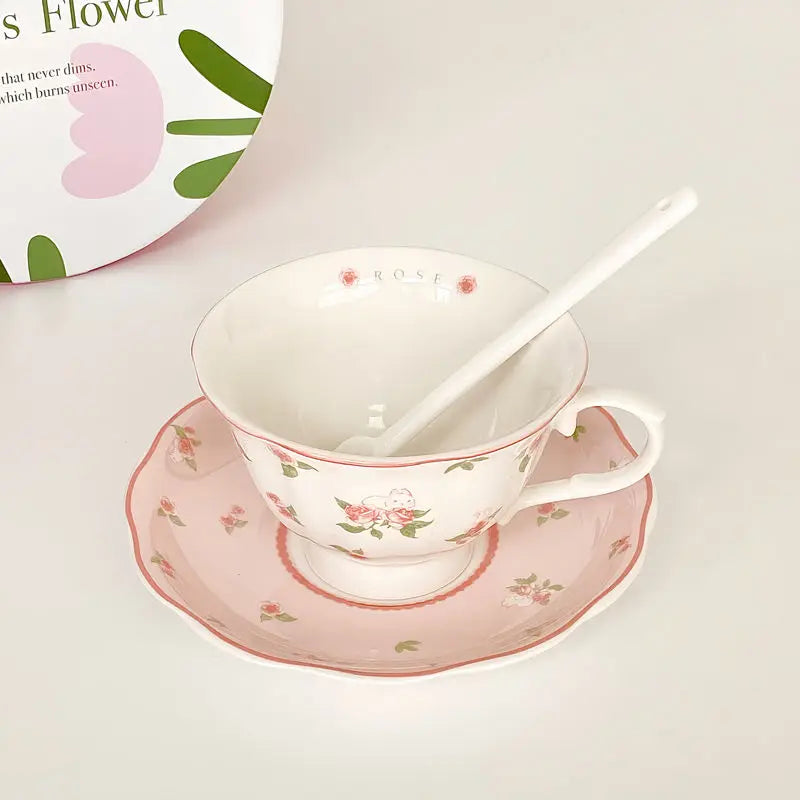250ML Exquisite European Coffee Cup Ceramic Set Design Sense Small and High End Sense Light Luxury Ins Style Home Mug
