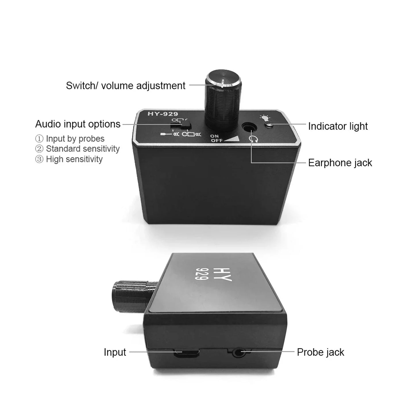 Water Leakage Sound Amplifier High Sensitivity Simple  Water Pipe Leakage Detector High Accuracy for Car Maintenance
