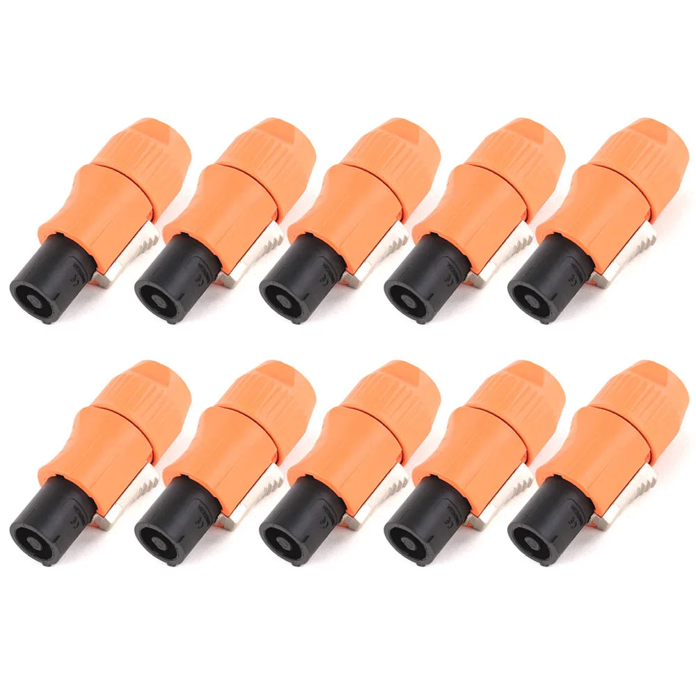 10pcs New IP65 Waterproof Locking PowerCon Chassis Connectors NAC3MPX or NAC3MX-W + NAC3FPX + Powercon True Connector NAC3FX-W