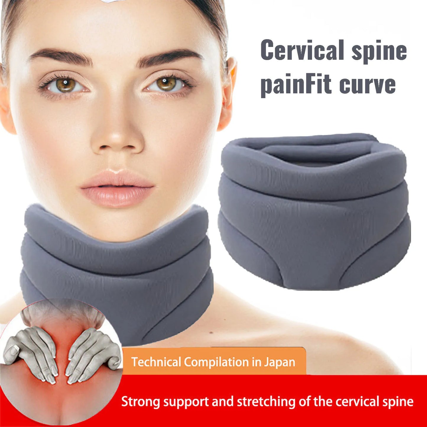 Soft Foam Neck corrector support Brace Cervical Collar Wraps Aligns Stabilizes Vertebrae braces for Women Men Adults Elders