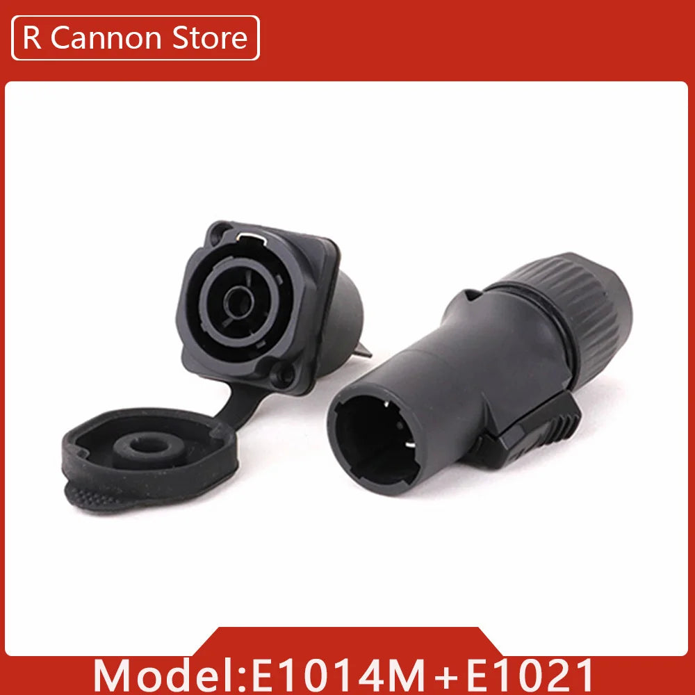 10pcs 3Pins In/Output Waterproof Locking Powercon Male Plug Female Chassis Wire Cable Connectors PA66 Material IP65 Grade
