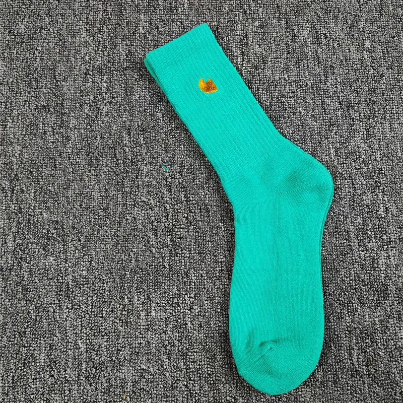 men's cotton 1 pair of shock-absorbing thick sports socks, white, black, gray, street skateboarding, basketball socks