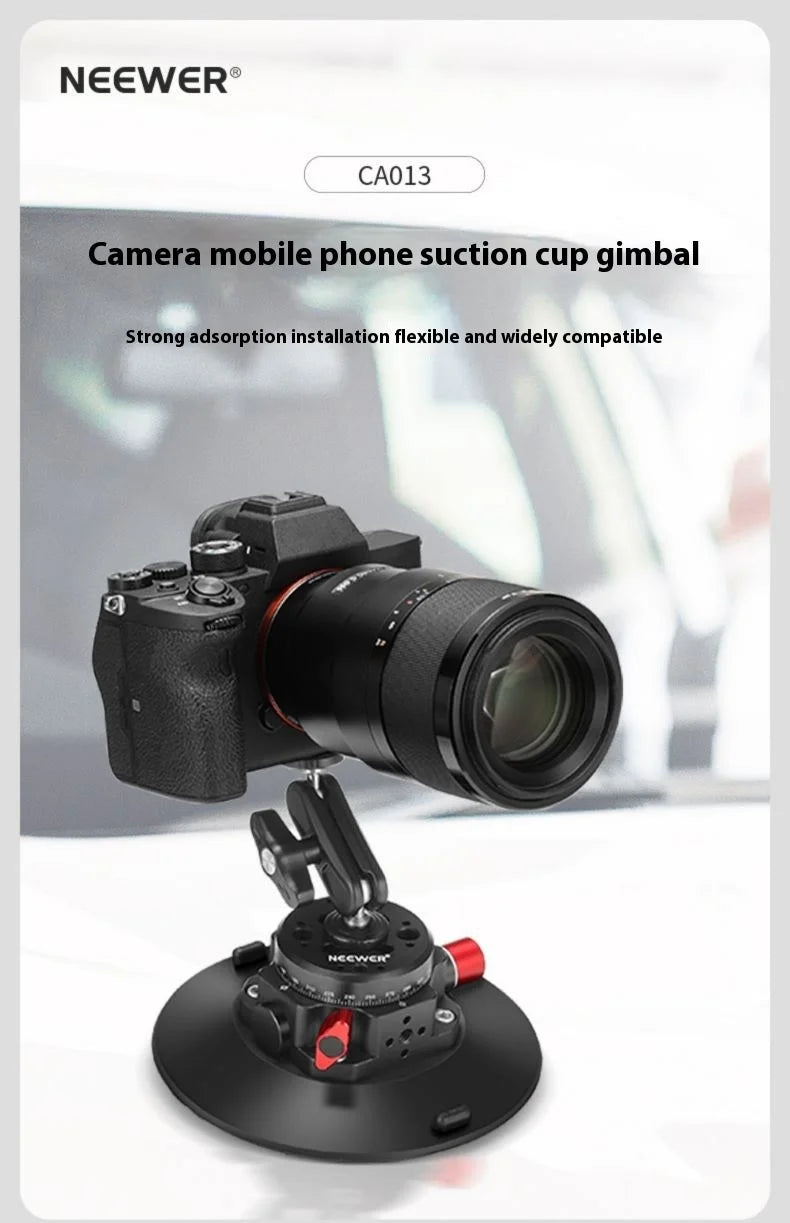 NEEWER CA013 Camera Suction Cup Gimbal Stand with Ball Head Magic Arm for Cameras Action Camera Phone Car Windshield Dash Mount