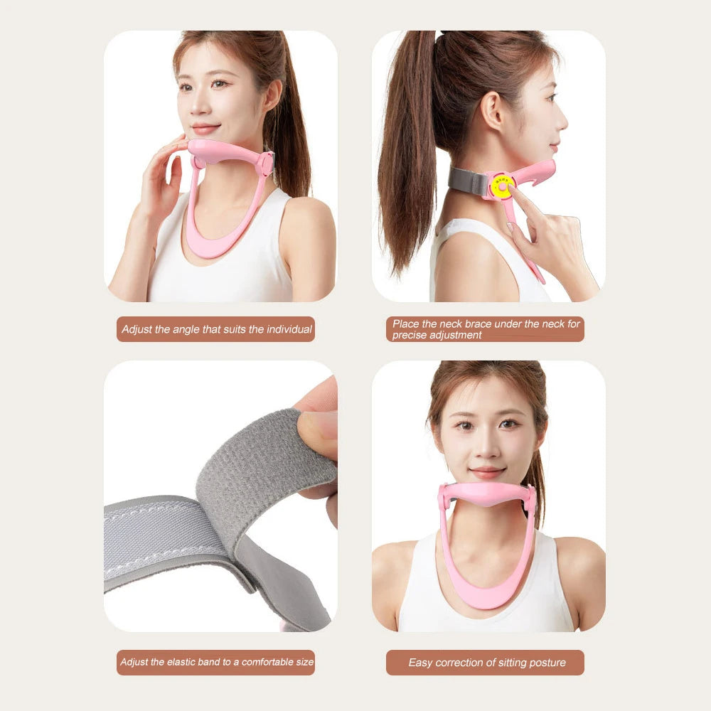 Adjustable Neck Support,Neck Traction Device,Decompressed,Fashion Neck Brace Cervical Collar,Forward Neck Posture Corrector