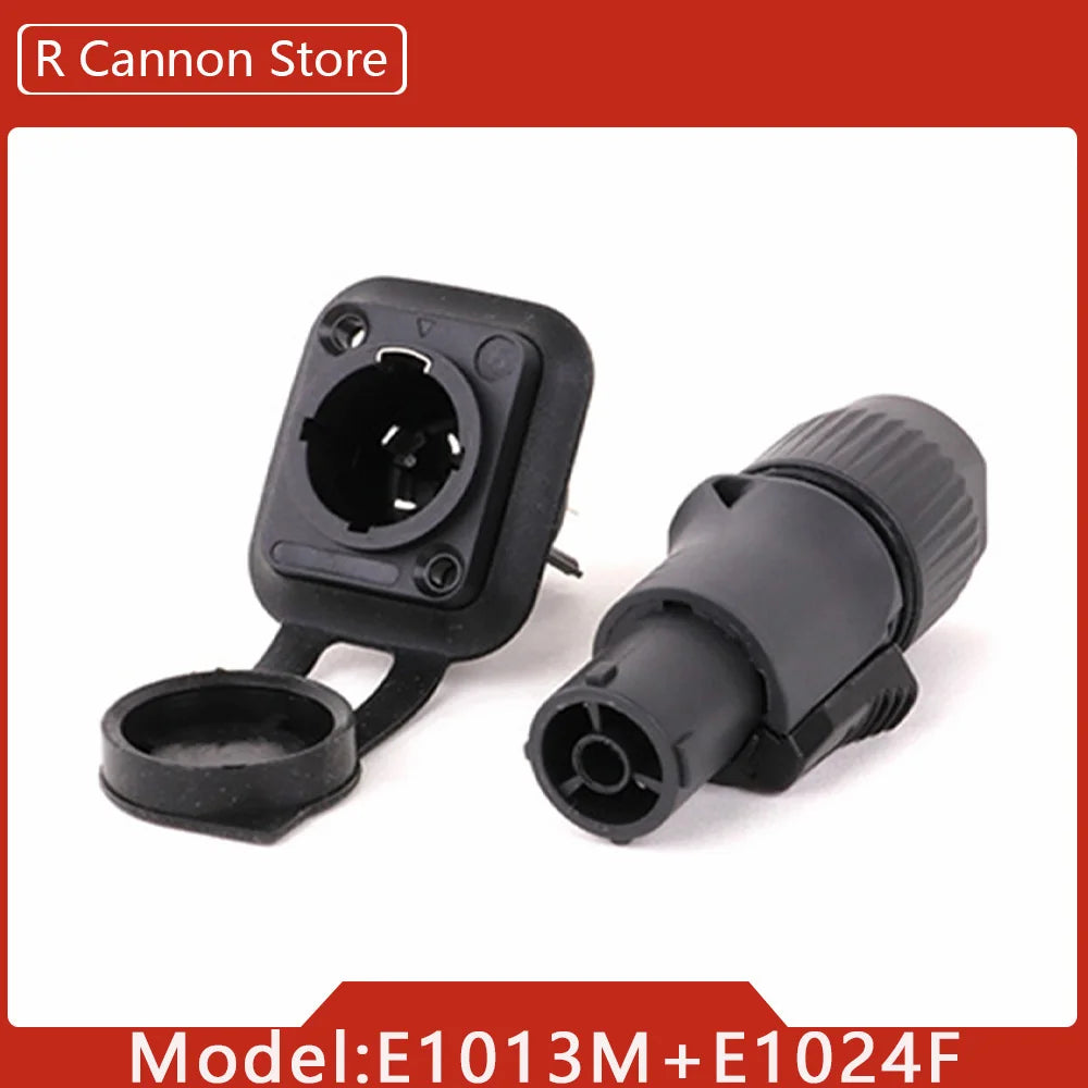 10pcs 3Pins In/Output Waterproof Locking Powercon Male Plug Female Chassis Wire Cable Connectors PA66 Material IP65 Grade