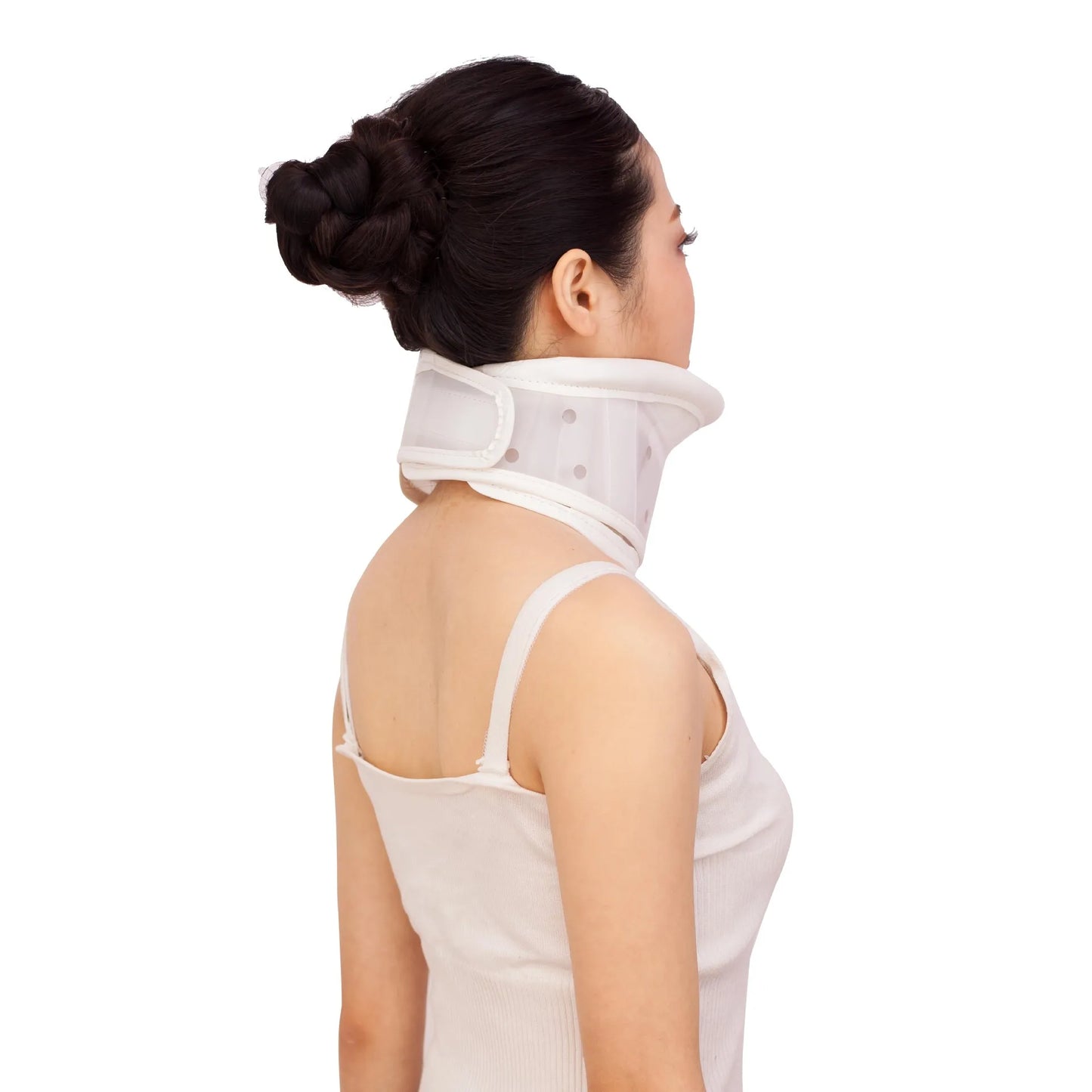 Neck support fixator protects neck collar neck protector adjustable split neck brace breathable cervical spine traction device