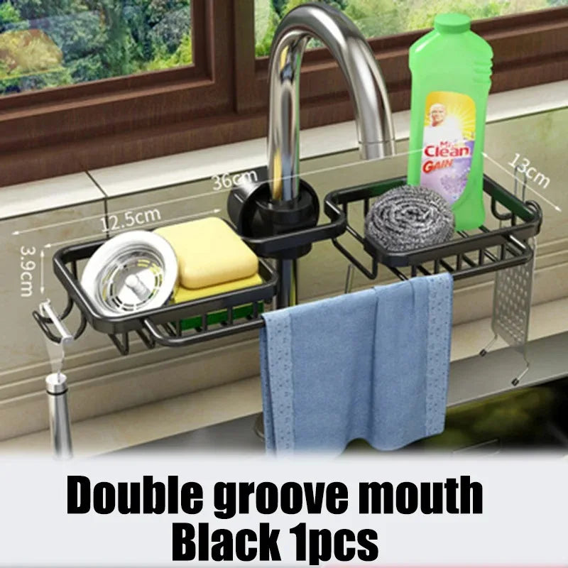 Kitchen Storage Rack Dish Drying Rack Wall Shelf Supplies Towel Sink Racks Fixture Home Improvement Kitchen Cabinet Storage