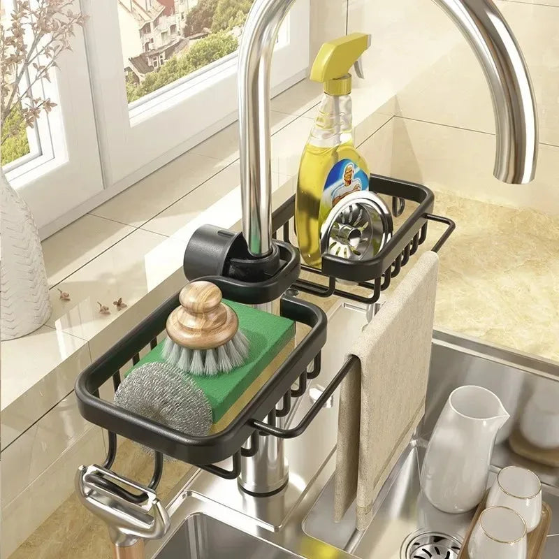 Kitchen Storage Rack Dish Drying Rack Wall Shelf Supplies Towel Sink Racks Fixture Home Improvement Kitchen Cabinet Storage