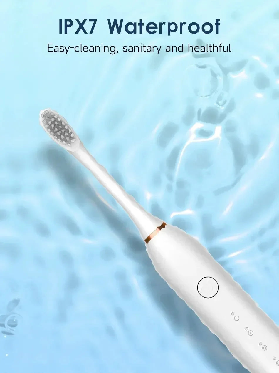 USB Rechargeable Tooth Brush for Adult  6 Clean Modes X-3 Sonic Electric Toothbrush Washable Teeth Whitening and Cleaning Brush
