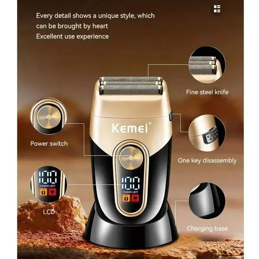 KEMEI High Quality Male  Three Blade Heads Electric Shaver Shaving Machine Foil Trimmer Razor KM-3209