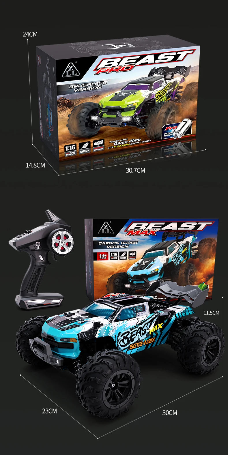 SG116MAX 80KM/H High Speed RC Car Brushless 4WD Off-Road Drift Remote Control Car 1:16 Professional Racing Cars SG116PRO 40KM/H