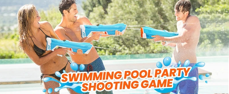 Full  Automatic Electric Water Gun Toys 43cm Portable Children Adult Summer Beach Outdoor Fight Fantasy Toys for Boys Kids Game
