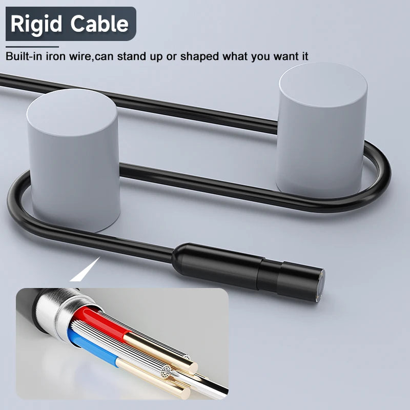 Industrail Endoscope Camera 4.3'' IPS Screen 2-100M HD1080P 8MM Probe Car Pipe Sewer Inspection Borescope Waterproof LED 2600mAh