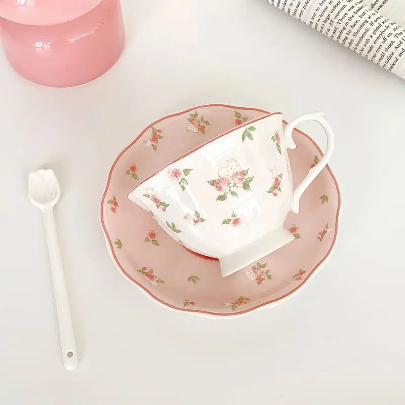 250ML Exquisite European Coffee Cup Ceramic Set Design Sense Small and High End Sense Light Luxury Ins Style Home Mug