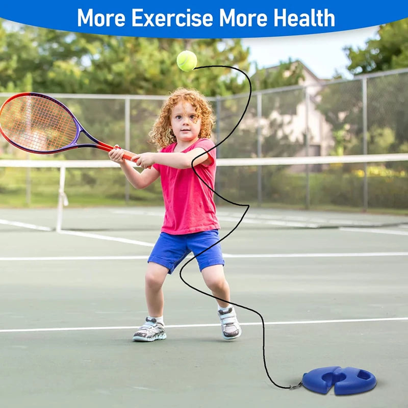 1 Set Tennis Trainer With Tennis Bounce Ball And Practice Ropes, Suitable For Indoor Outdoor Tennis Training