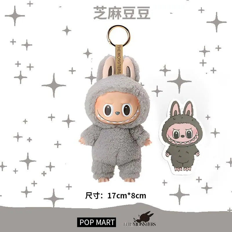 New Labubu Gift Lacquered Doll Clothes Doll Keychain Trendy Toy Blind Box 2 Glue Face Bag Pendant Decoration Toys Friend Gift