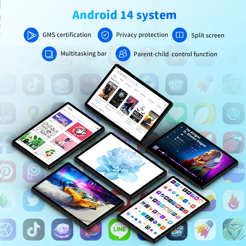 Headwolf WPad 5 Android 14 Tablet 10.1 inch 4+4GB RAM 128GB Rom 5500 mAh WIFI Tablet PC Support WideVine L1