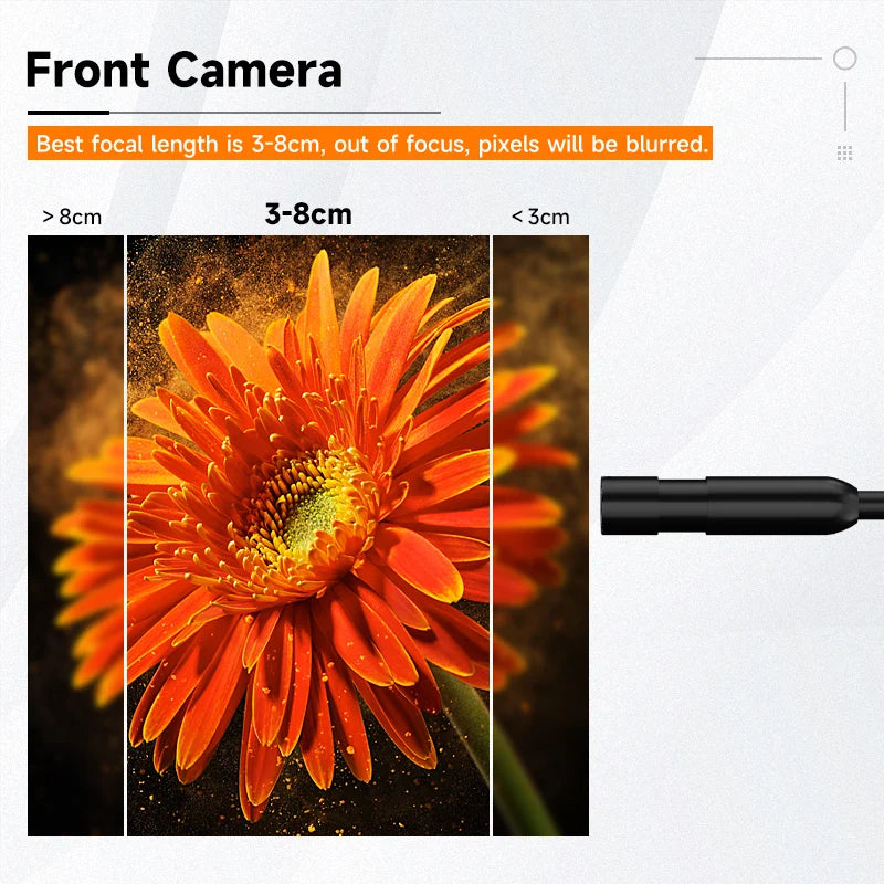 4.3 Inch Screen Endoscope Camera HD1080P 8MM Lens Explorer Pipe Car Inspection Borescope 2-10M LEDs waterprof 2600mAh Take Photo
