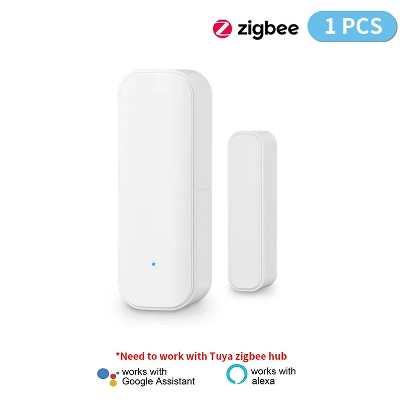 Tuya WiFi Zigbee Window Door Sensor Smart Home Security Alarm System Voice Control Work With Alexa Google Home SmartLife