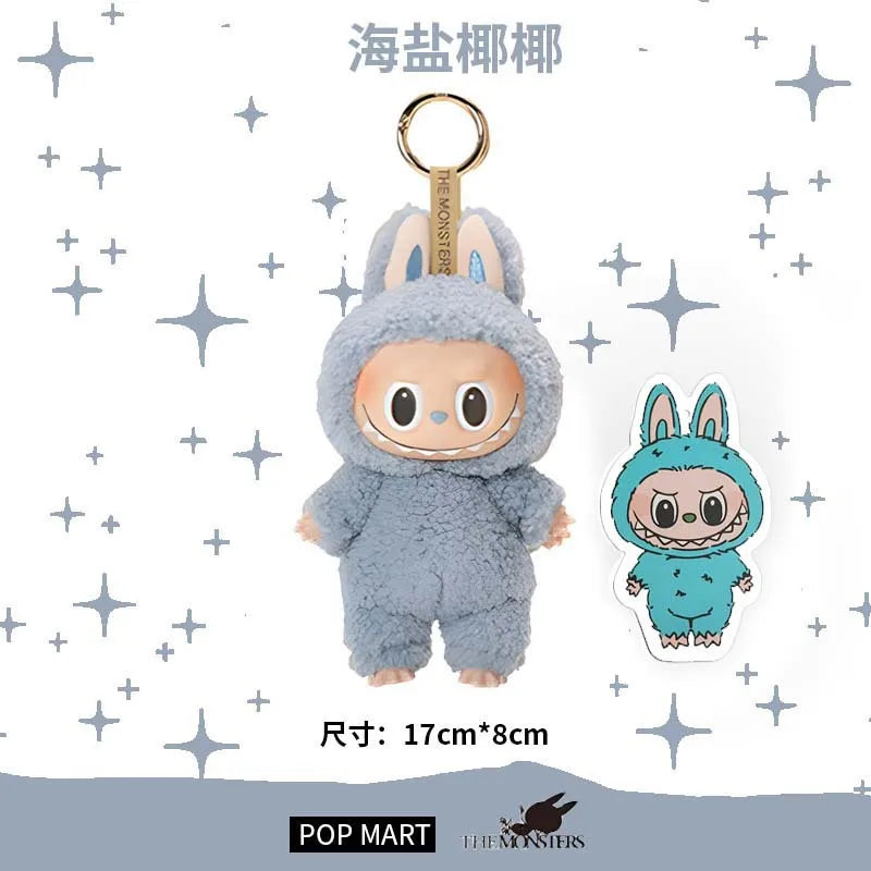 New Labubu Gift Lacquered Doll Clothes Doll Keychain Trendy Toy Blind Box 2 Glue Face Bag Pendant Decoration Toys Friend Gift