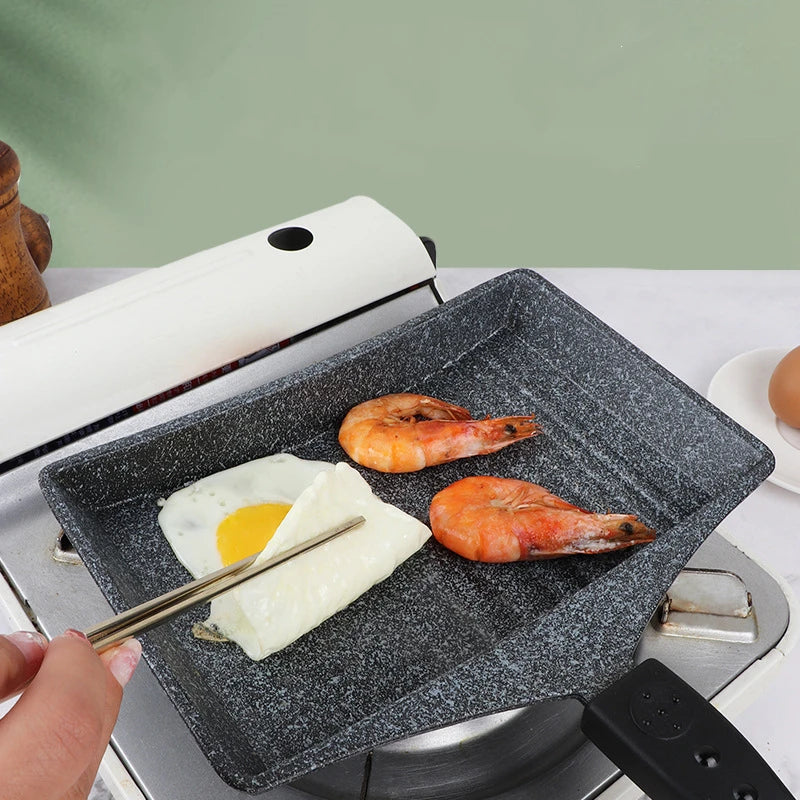 Non-Stick Wave Bottom Tamagoyaki Omelette Saucepan Egg Roll Pancake Frying Pan Cooking Pots Kitchenware Kitchen Cookware Tools