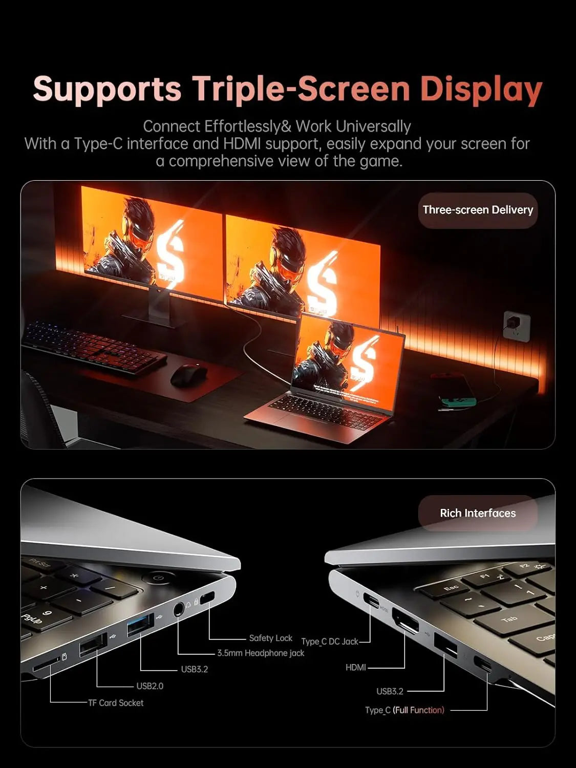 ACEMAGIC Gaming Laptop Computer 16 Inch FHD Display AMD Ryzen 7 6800H Processor 16GB RAM DDR5 4800MHz 512GB SSD Gaming Notebook