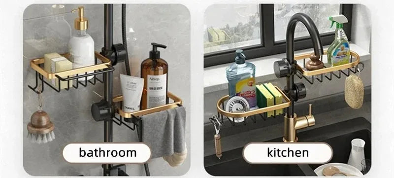 Kitchen Storage Rack Dish Drying Rack Wall Shelf Supplies Towel Sink Racks Fixture Home Improvement Kitchen Cabinet Storage