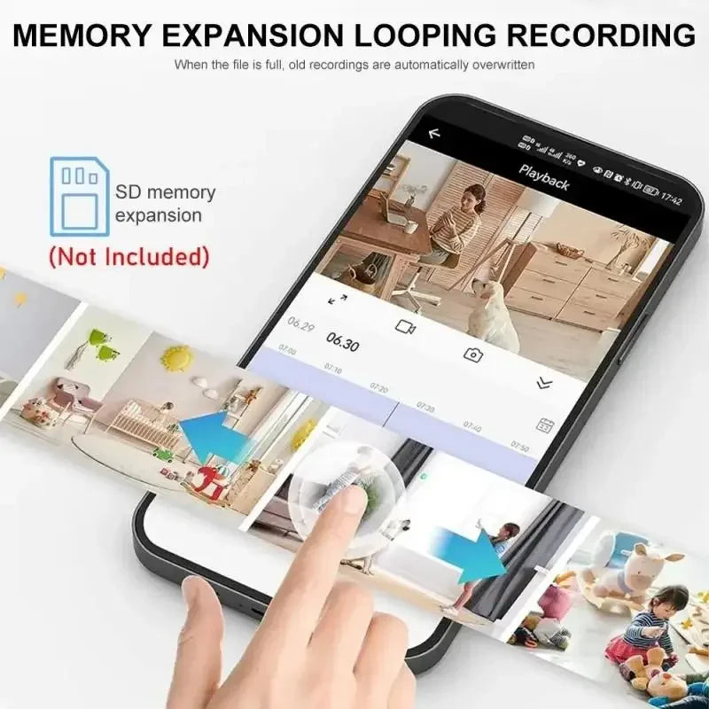 4K Security Camera WiFi Monitor 2-way Audio Infrared Night Vision Motion Detect Home Surveillance Multi-Share View 2025 New