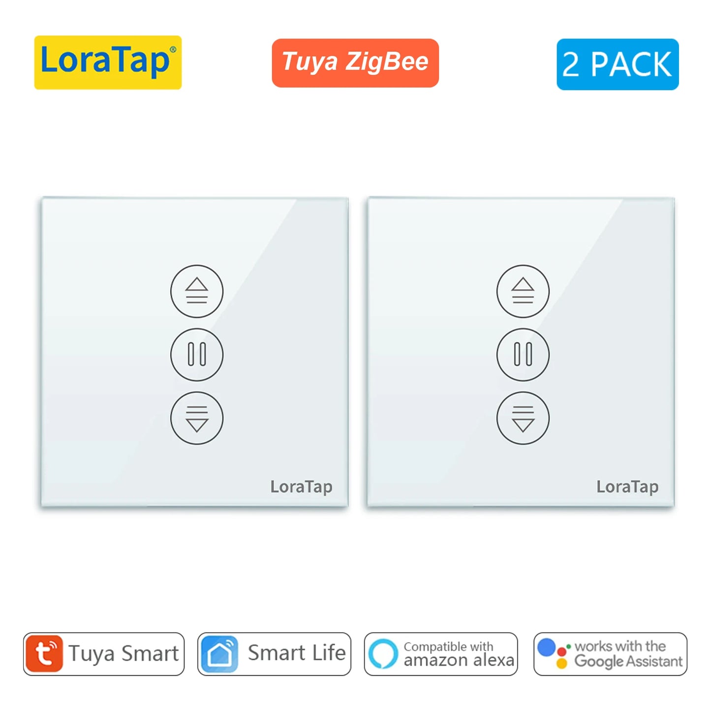 LoraTap ZigBee Curtains Roller Shutters Blinds Switch Control Connected Motor Google Home Alexa Electric Window Tuya Smart Life
