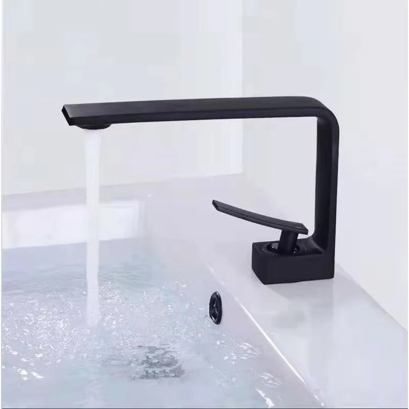 White With Dot Bathroom Kitchen Faucet Contemporary Faucet Single Handle Hot and Cold Mixer Taps  Beige with dot