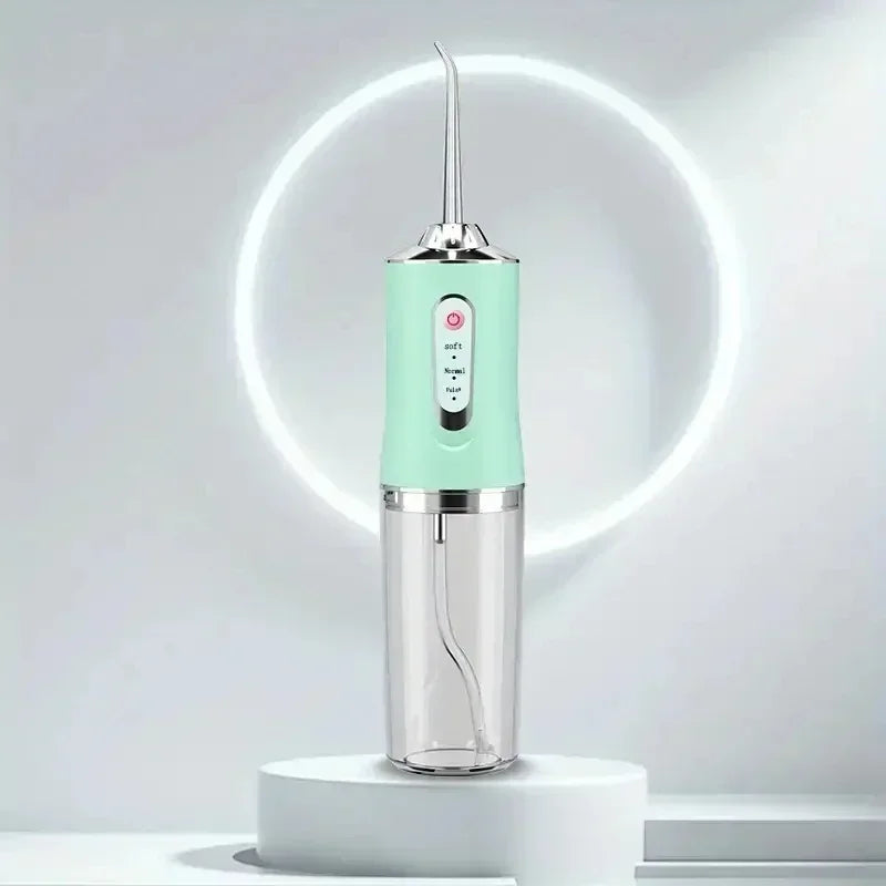 Portable Water Flosser w/ 4 Jet Tips & 3 Modes - Cordless Oral Irrigator for Teeth Cleaning, Braces Care, USB Rechargeable