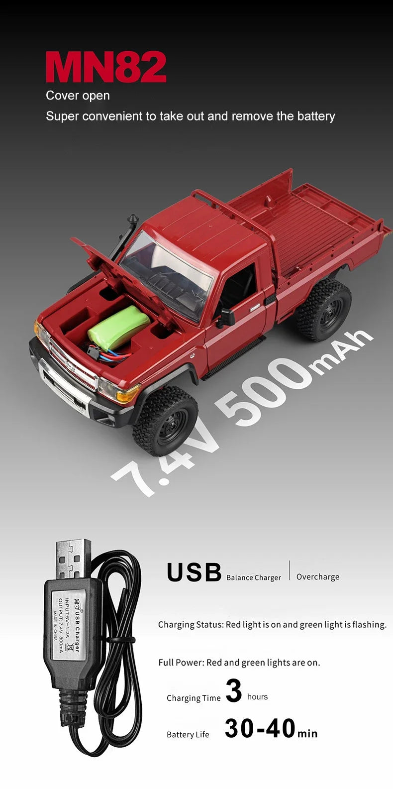 ZWN MN82 MN82S LC79 1/12 Full Scale RC Pickup Short Truck 4WD Remote Control Climbing Off-road Car Toys for Kids Christmas Gifts